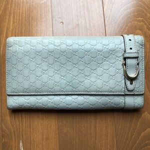 Gucci Ivory Microguccissima Long Wallet